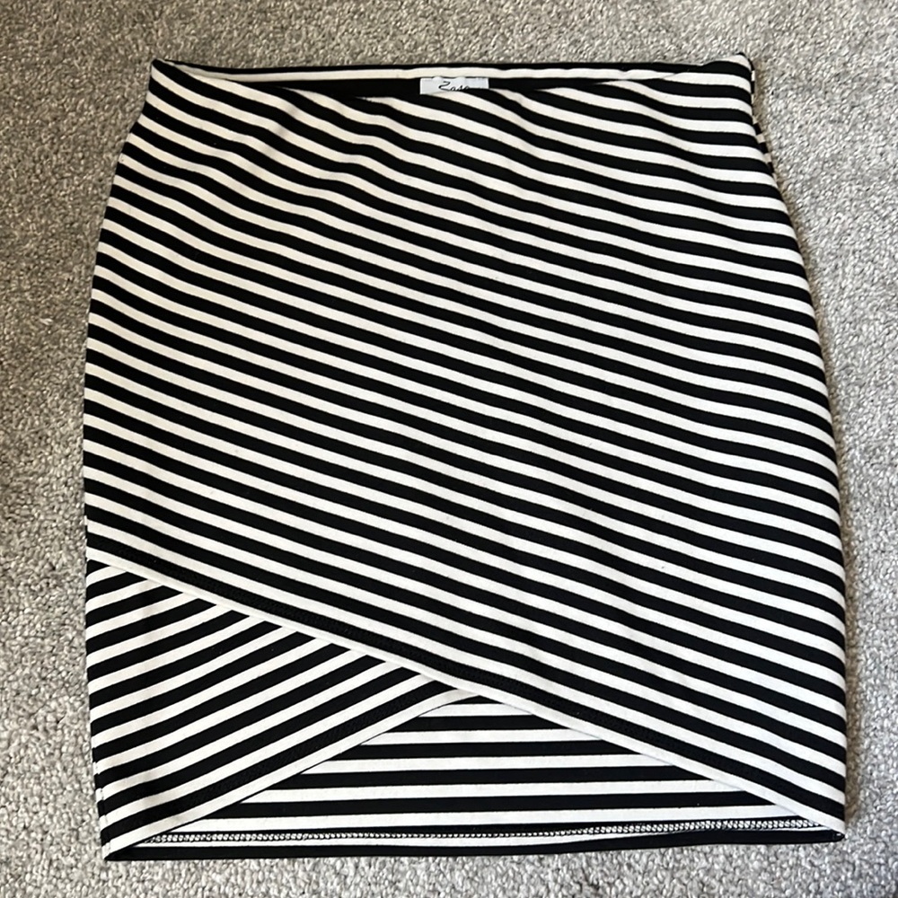 Zara striped mini skirt